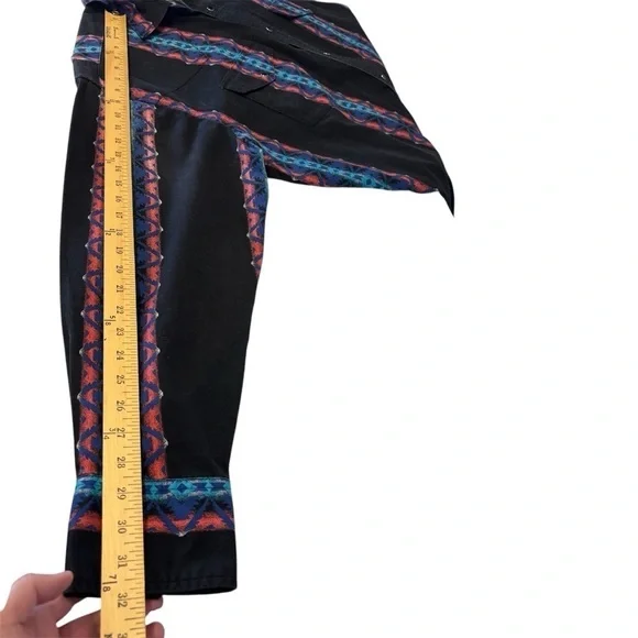 Rustler By Wrangler Vintage Pearl Snap Button Down Shirt Men’s Size XL - Picture 12 of 12